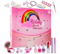 KreativeKraft Calendario Avvento 2025 Bambina Smalto Unghie Trucchi Beauty Countdown Natale Calendari Avvento 24 Sorprese Make Up Adesivi Unghie (Bellezza)