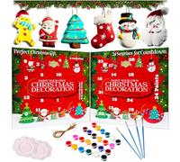 KreativeKraft Calendario Avvento DIY 2026 Countdown Natale Calendari Avvento Fai da Te Dipingi le Tue Decorazioni Natalizie 24 Giorni di Vernice