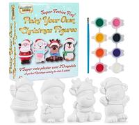 KreativeKraft Dipingi il Tuo Decorazioni Natalizie Set - Kit Pittura Bambini (Set da 4)