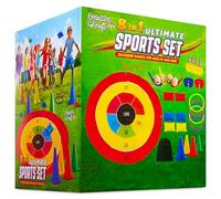 KreativeKraft Giochi da Esterno per Bambini Giardino Giochi per Feste Bambini Adulti Gioco Cucchiaio e Uovo Corsa Sacchi Lancio Degli Anelli (8 in 1 Set)