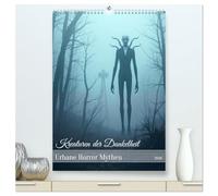 Kreaturen der Dunkelheit - Urbane Horror Mythen (hochwertiger Premium Wandkalender 2026 DIN A2 hoch), Kunstdruck in Hochglanz: Mystischer Kalender mit ... urbanen Horror Legenden aus aller Welt.