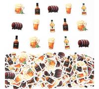 Kreatwow Coriandoli per feste di birra, 200 pezzi, decorazioni da tavolo a forma di boccale di birra e whisky, ritagli di carta misti per compleanno, pensione, addio al celibato, baby shower, bar di