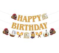 Kreatwow Decorazioni di compleanno greca Mitologia greca Banner di compleanno Decorazione da appendere Grecia Mitologia Decorazioni per feste Ghirlanda Antica Grecia Cultura Fornitura per feste a tema