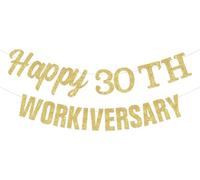Kreatwow Happy 30th Work Anniversary Decorazioni Happy 30th Workiversary Banner Office Workiversary Decor Entryway Wall Decor Employee Apprezzamento Party Setup per interni ed esterni sul posto di