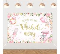 Kreatwow Sfondo per doccia nuziale a tema cucina, 1,5 x 1 m, a tema cucina presto per essere sbattuto via, decorazione floreale per addio al nubilato per chef, cottura al nubilato, matrimonio