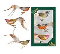Krebs Glas Lauscha Assortimento di uccelli, naturale, trasparente, 11 cm