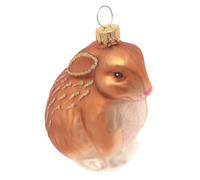 Krebs Glas Lauscha - Decorazione natalizia/decorazione per albero di Natale in vetro - coniglietto - Colore: marrone - Dimensioni: circa 5,4 cm