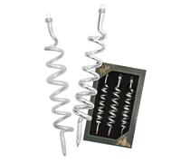 Krebs Glas Lauscha - Decorazione natalizia/decorazione per albero di Natale in vetro - Set di 3 cavatappi lucido/1 raso - Colore: argento - Dimensioni: circa 14 cm