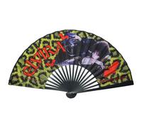 Kreepsville 666 Elvira Amante Di The Dark Leopardo Goth Tessuto Ventaglio Hwfelp