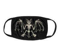 Kreepsville 666 Skelli Pipistrello Scheletro Gotico Riusabile Lavabili Viso Mask