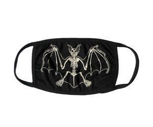 Kreepsville 666 Skelli Pipistrello Scheletro Gotico Riusabile Lavabili Viso Mask