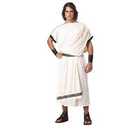 Kreeqe Costume da gladiatore greco mitico per adulti, per Halloween, performance sul palcoscenico, abbigliamento facile e veloce (D, XL)