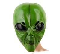 Kreeqe Eerie - Maschera intera in lattice con motivo di creature aliene, per Halloween, horror, feste, cosplay, per adulti dai 14 anni in su, colore: verde