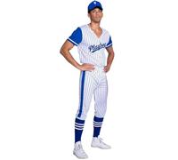 Kreeqe Elegante giacca da baseball sexy da donna a righe da cheerleader vestito last minute Halloween costume cosplay (maschio, XL)