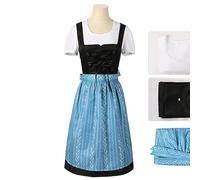 Kreeqe Elegante vestito bavarese Dirndl autentico per Oktoberfest, set da donna, per feste, carnevale, travestimento (gonna da birra, aderente, S)