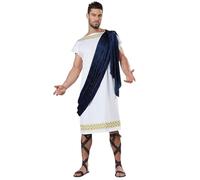 Kreeqe Mitico costume da gladiatore greco per adulti, donne, coppie, Halloween, spettacolo sul palcoscenico, vestito facile e veloce (E, XL)