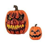 Kreeqe Set spaventoso maschere per il viso con fantasma, zucca, decorazioni per feste di Halloween, eventi cosplay per adulti (rosso, M)