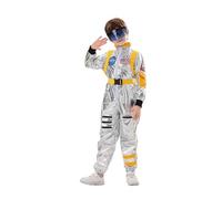 Kreeqe Splendido costume da astronauta Wandering Earth 2 per stupire ad eventi di Halloween, adulti e ragazzi, tuta spaziale cosplay (giallo, L)