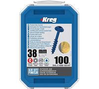 Kreg - 100 viti Blue-Kote - 8 x 38 mm - filettatura spessa - Maxi-Loc quadrata