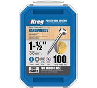 Kreg - 100 viti zincate - 6 x 38 mm - filetto sottile - Maxi-Loc quadrato