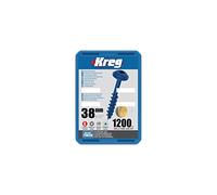 Kreg - 1200 viti Blue-Kote - 8 x 38 mm - Filettatura spessa - Maxi-Loc quadrato