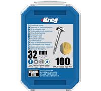 KREG 32mm Acciaio Inox Tascabili Viti Fine 100pk SML-F125S5-100-EUR