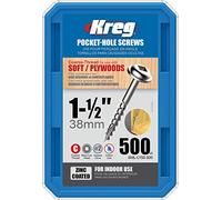 Kreg - 500 viti zincate - 8 x 38 mm - filettatura spessa - Maxi-Loc quadrato