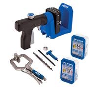 Kreg KPHJ520PRO Pocket-Hole Jig - Durable Kreg Pocket-Hole Jig - Facile bloccaggio e regolazione - Include maniglia girevole a 360 gradi - con viti a foro tascabile - per materiali da 1/2 "a 1 1/2" di