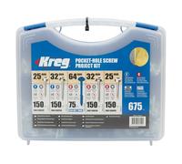 KREG SK03 112874 Tascabili Autofilettante Vite Progetto Kit 675pc Jig Giunti