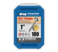 KREG SML-C1-100-EUR KREG Tasca Foro Viti - 25mm/2.5cm x 8 Grezzo, Washer-Head