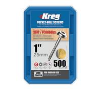 KREG SML-C1-500 Tasca Foro Viti - 25mm/2.5cm x 8 Grezzo,Washer-Head,Quantità