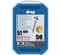 KREG SML-C2-50-EUR KREG Tasca Foro Viti - 51mm/5.1cm x 8 Zigrinato, Washer-Head