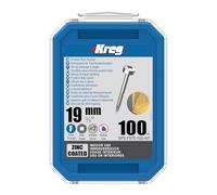 Kreg SPS-F075-100 Viti a tasca in zinco, filettatura fine #6 da 3/4", testa a testa piatta (100 pezzi)