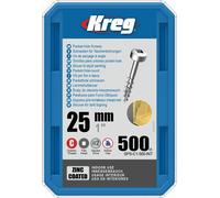 KREG Tasca Viti - 25mm / 1″ #7 Zigrinato Testa di Pan 500 Set SPS-C1-500-EUR