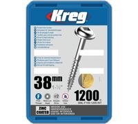 KREG Tasca Viti - 38mm/1-1 / 2″ #7 Fine Washer-Head 1200 Set SML-F150-1200-EUR