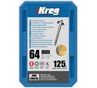 KREG Tasca Viti - 64mm/2-1 / 2″ #8 Grosso Washer-Head 125 Set SML-C250-125-EUR