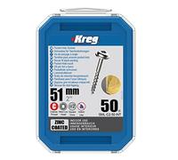 Kreg Tools – Viti in zinco SML-C2-50-INT 51 mm filetto grosso confezione 50 pezzi