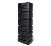 Kreher Boccetta XXL Tower Stone con rubinetto e riempimento automatico, effetto pietra color antracite, capacità di utilizzo 350 litri, dimensioni (LxPxA): 57,5 x 38,4 x 180 cm