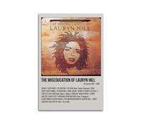 Krem Poster artistico da parete su tela con scritta in inglese "The Miseducation of Lauryn Hill", regalo per la camera da letto degli amici, decorazione per soggiorno, stile moderno, 50 x 75 cm, senza
