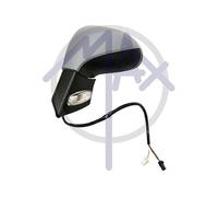 Kremer MPG147-L Retrovisore Elettrico con Primer, Specchio Convesso Cromato Termico