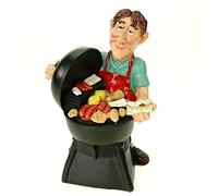Kremers Schatzkiste Salvadanaio Manny der Grillmeister 16 cm Poly colorato salvadanaio BBQ Chef regalo
