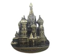 Kremlin Moscow Fridge Magnet 3D Metal Handmade Craft Turismo Città di Souvenir Souvenir Collection Frigorifero Sticker