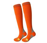 Kreori Calze a compressione per sport, volo, corsa, viaggi, ciclismo, gravidanza, infermiera, 15-20 mmHg, arancione-1 paio, S/M