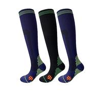 Kreori Calze compressive per donna e uomo,calze riposanti,calze compressive,calze compressive per sport,voli,corsa,viaggi, gravidanza,infermieri,15-20mmHg