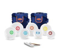 Kresec Set di 7 campane tibetane in cristallo di quarzo sintonizzate per chakra, 432 Hz, 15-30 cm, multicolore, per meditazione, yoga e reiki, con custodia imbottita, mazze in pelle scamosciata e