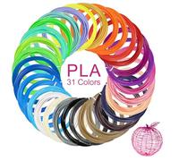 Kretrum Confezioni di Ricarica per Penna 3D, 31 Colori, 1,75 mm, PLA, Compatibile con SCRIB3D MYNT3D Keiare Penne 3D, la Maggior Parte delle Penne 3D da 1,75 mm, Non Compatibile con 3Doodler Start+