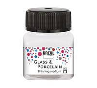 Kreul 16273-Diluente incolore, 20 ml, medium per diluire le vernici per vetro e porcellana, per effetti cromatici simili all'acquerello, Colorless, 20 Unità