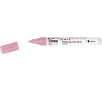 KREUL 16404 - Glass & Porcelain Pen Classic Medium, Rosa, Punta Tonda, Spessore del Tratto Circa 2-4 mm, Pennarello per Porcellana con Colore Brillante, Coprente e Resistente alla Luce