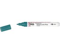 KREUL 16467 - Penna per vetro e porcellana Classic medium, turchese, punta stabile, larghezza del tratto circa 2-4 mm, penna per porcellana opaca, colore brillante e resistente alla luce