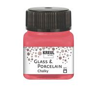 Kreul 16634 - Vetro e porcellana Chalky Cozy Red, 20 ml vetro, morbido - opaco, vernice a base d'acqua per vetro e porcellana, asciugatura rapida, opaco